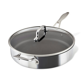 30cm Stainless Steel Non-Stick Sauté Pan with Lid – 4.7L